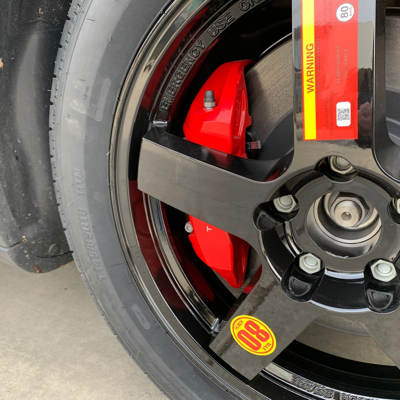 TESLA Spare Wheel Kit Space Saver Tyre for Model Y -SR LR & Performance Juniper - 2020-2025